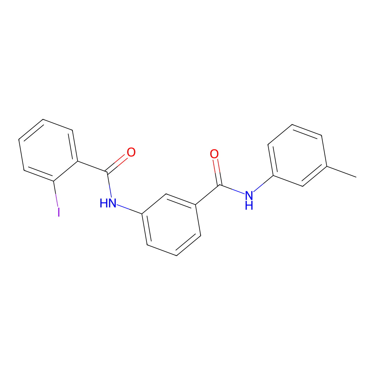2-iodo-N-[3-(3-toluidinocarbonyl)phenyl]benzamide molecular structure, CAS 791803-09-3