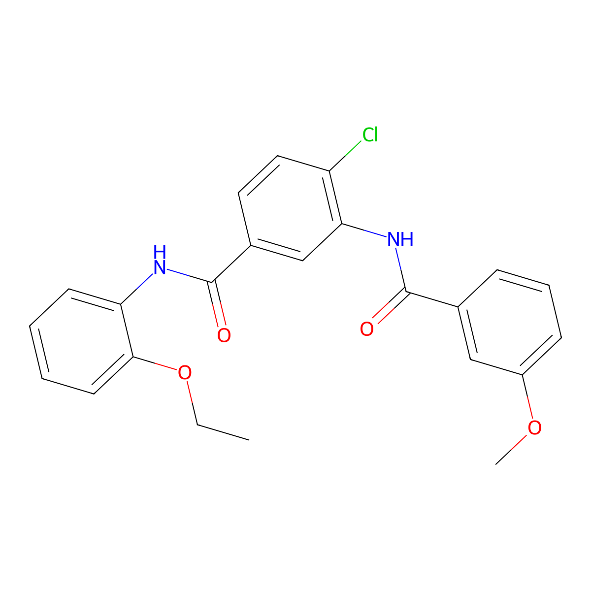 4-chloro-N-(2-ethoxyphenyl)-3-[(3-methoxybenzoyl)amino]benzamide molecular structure, CAS 791803-41-3