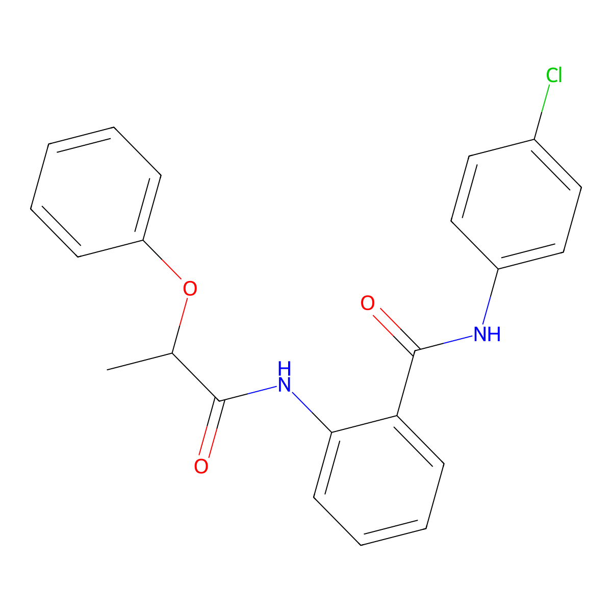 N-(4-chlorophenyl)-2-[(2-phenoxypropanoyl)amino]benzamide molecular structure, CAS 791804-53-0