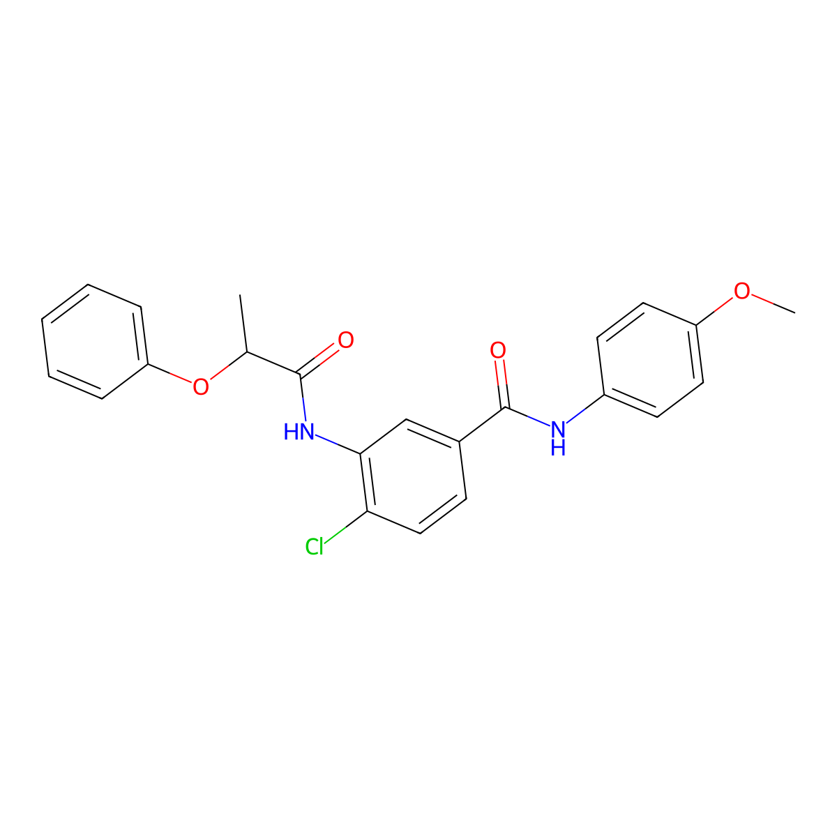 4-chloro-N-(4-methoxyphenyl)-3-[(2-phenoxypropanoyl)amino]benzamide molecular structure, CAS 791804-55-2