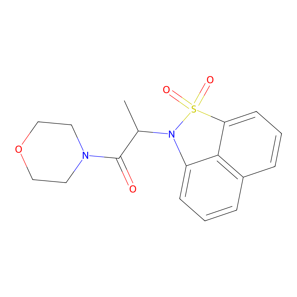 2-[1-methyl-2-(4-morpholinyl)-2-oxoethyl]-2H-naphtho[1,8-cd]isothiazole 1,1-dioxide molecular structure, CAS 791804-66-5