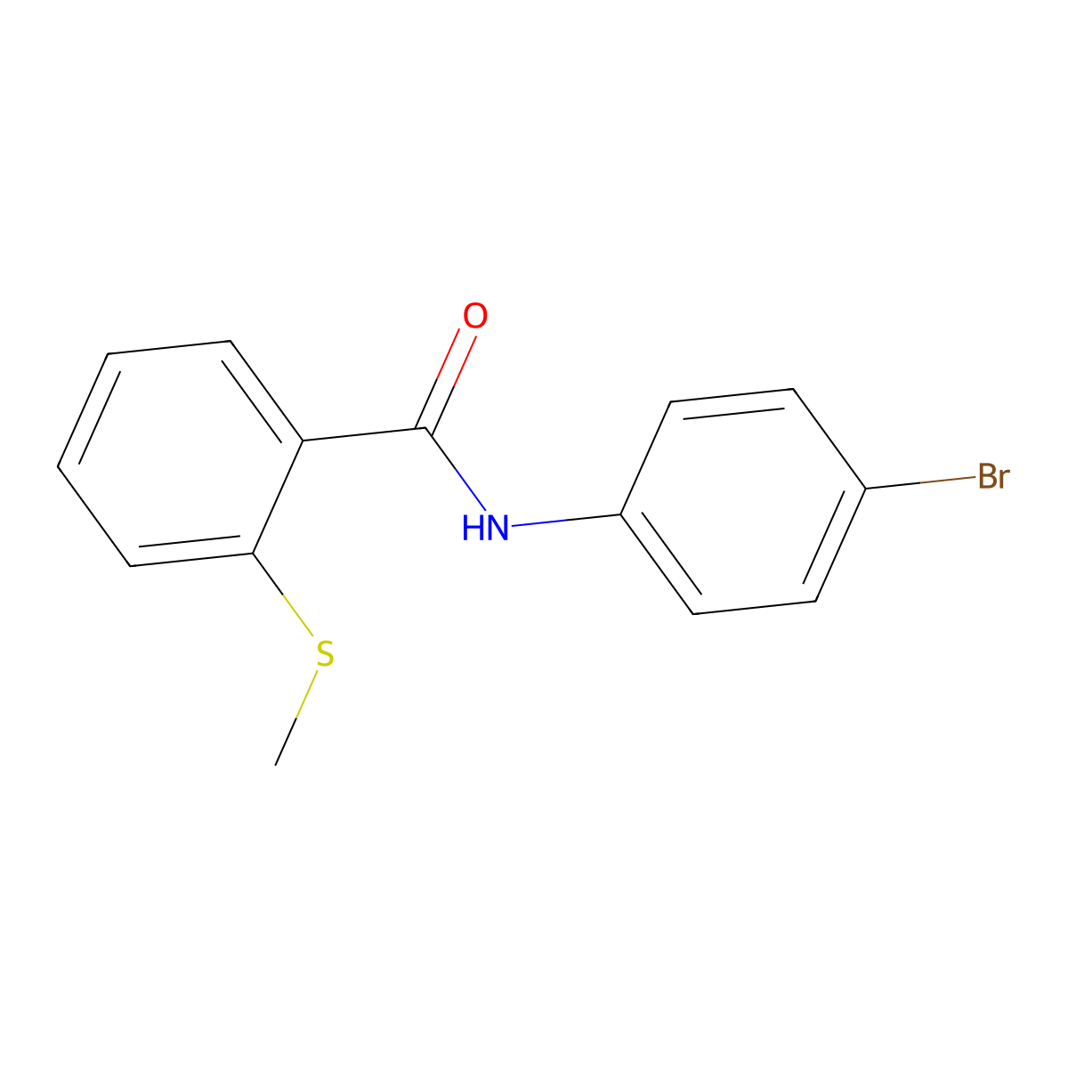N-(4-bromophenyl)-2-(methylsulfanyl)benzamide molecular structure, CAS 791804-73-4