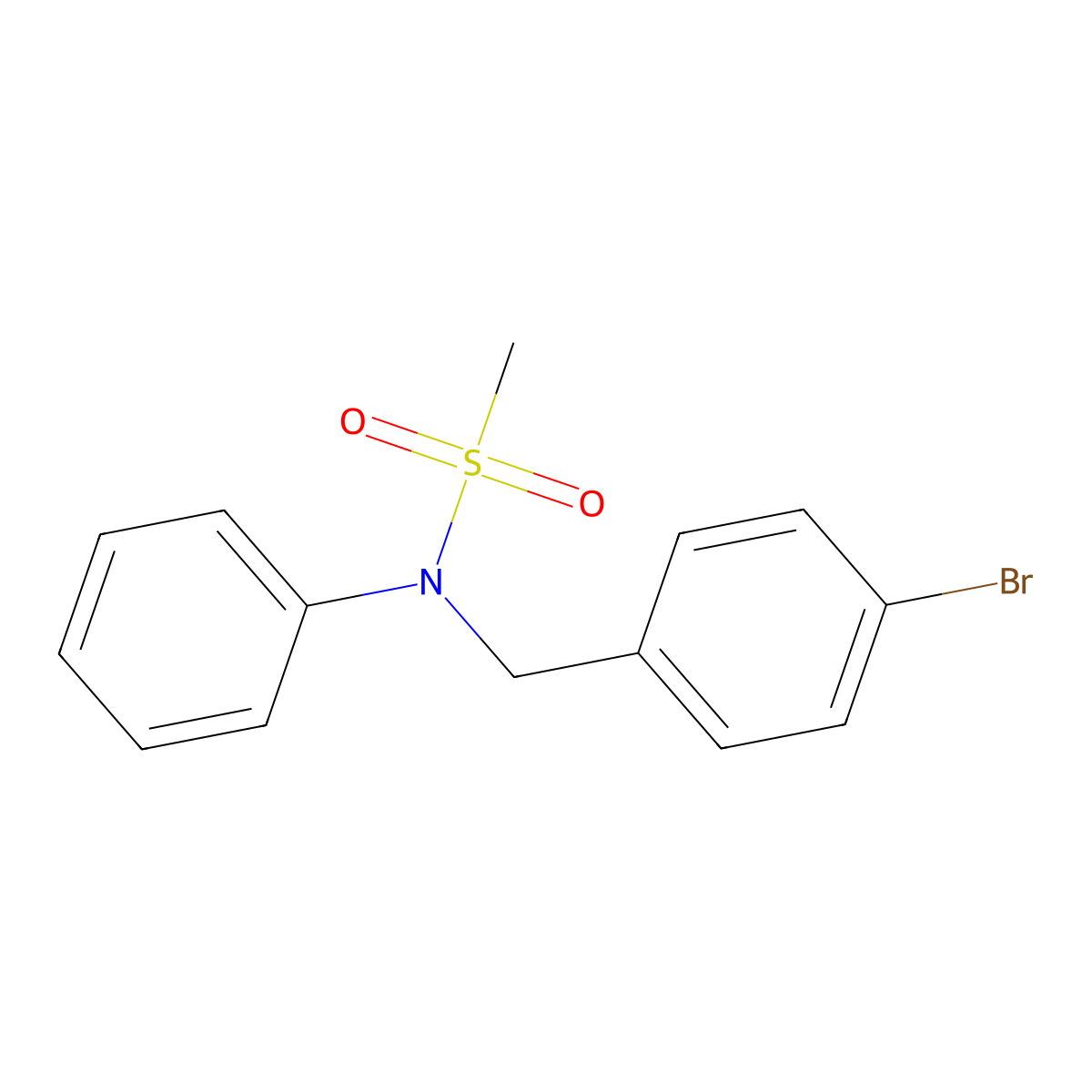 N-(4-bromobenzyl)-N-phenylmethanesulfonamide molecular structure, CAS 791804-75-6