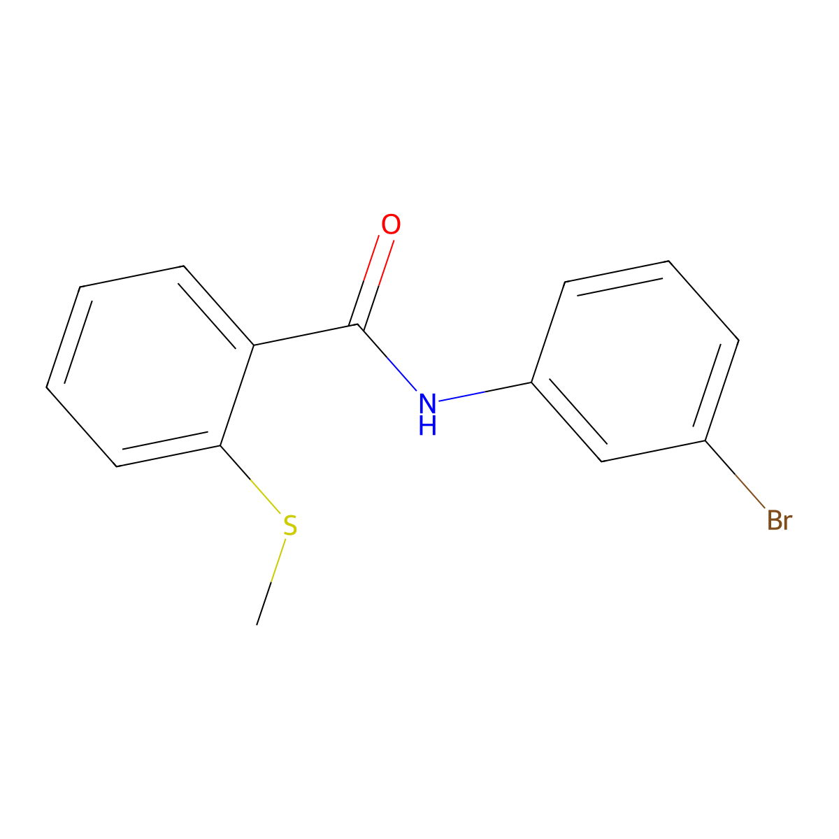 N-(3-bromophenyl)-2-(methylsulfanyl)benzamide molecular structure, CAS 791804-91-6