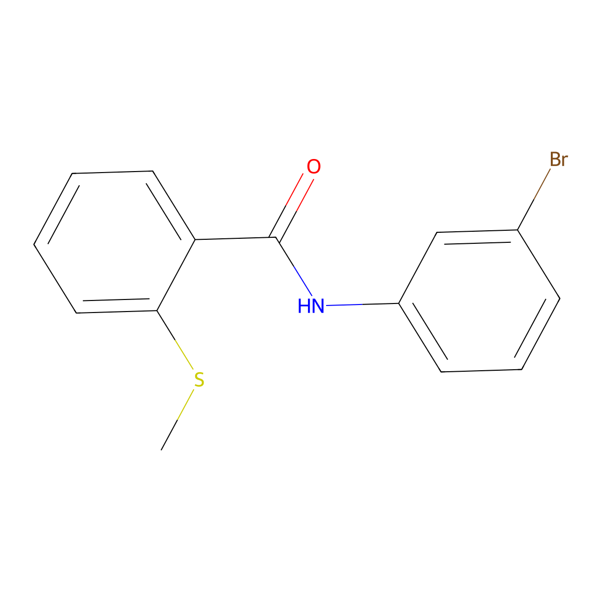 N-(3-bromophenyl)-2-(methylsulfanyl)benzamide molecular structure, CAS 791804-91-6
