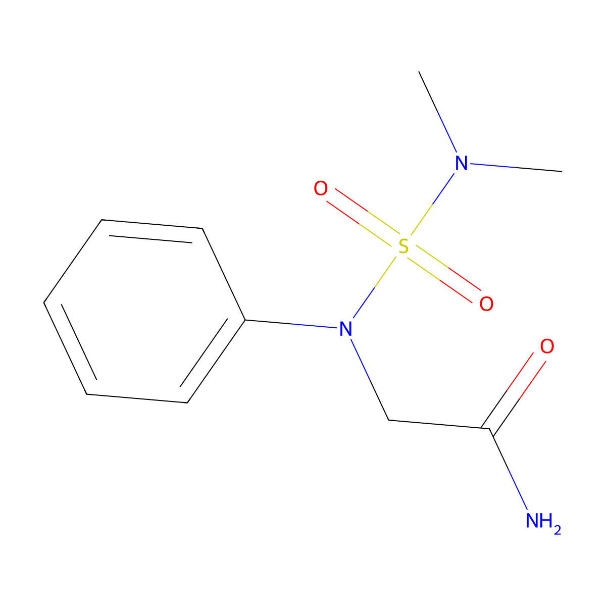 2-[N-(dimethylsulfamoyl)anilino]acetamide molecular structure, CAS 791804-96-1