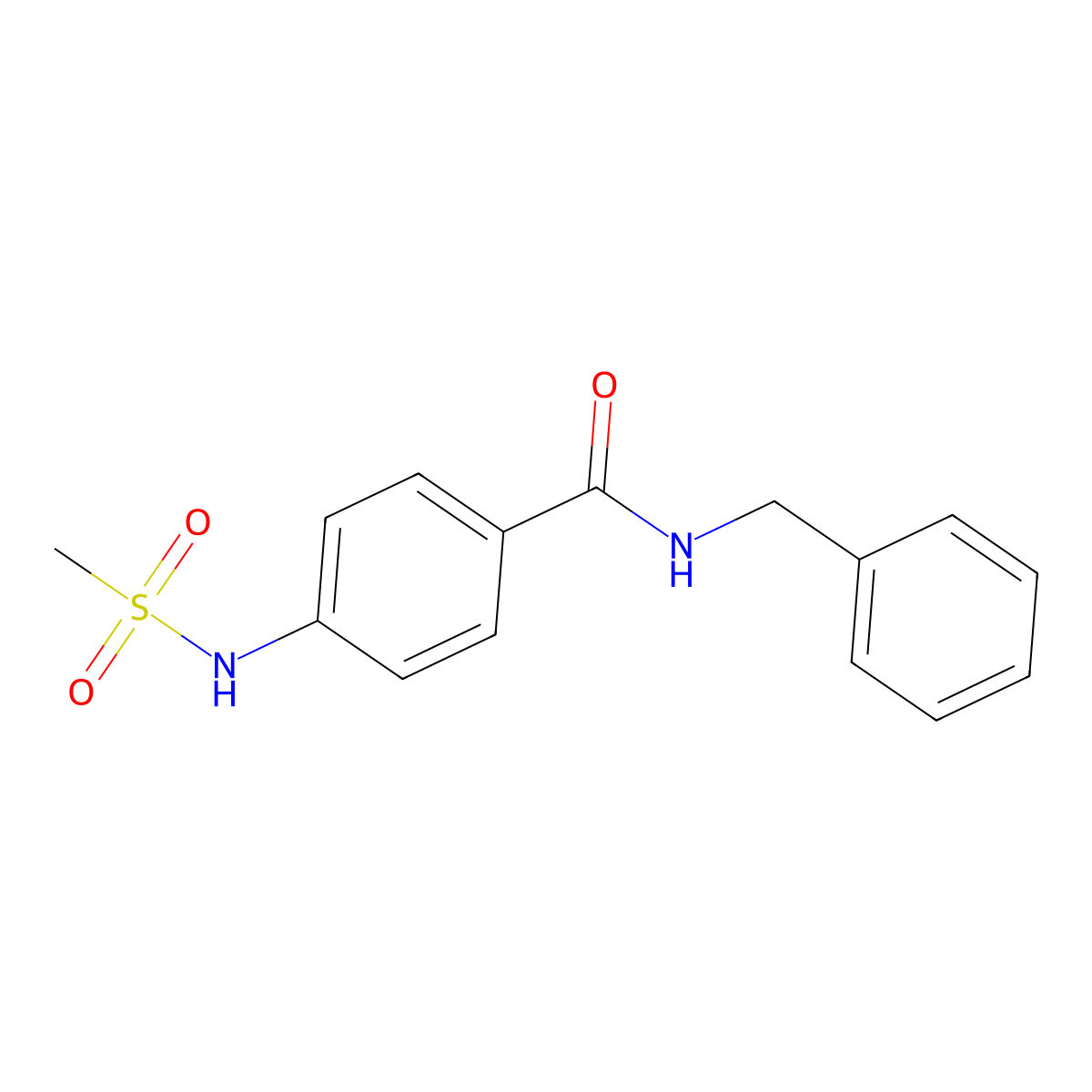 N-benzyl-4-(methanesulfonamido)benzamide molecular structure, CAS 791805-02-2