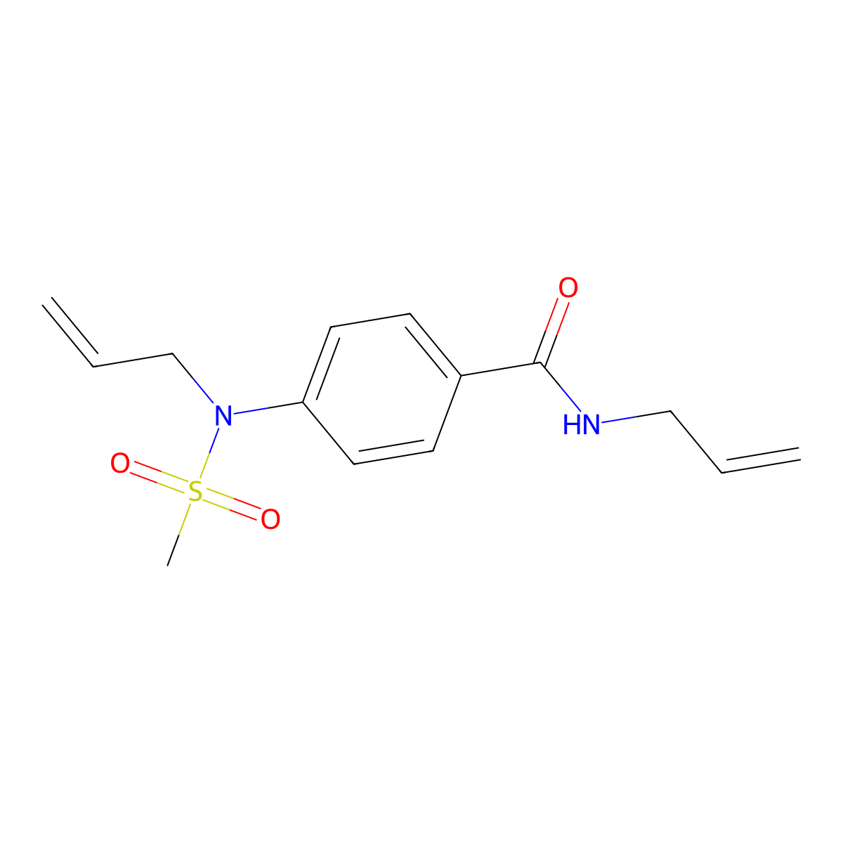 N-allyl-4-[allyl(methylsulfonyl)amino]benzamide molecular structure, CAS 791805-06-6