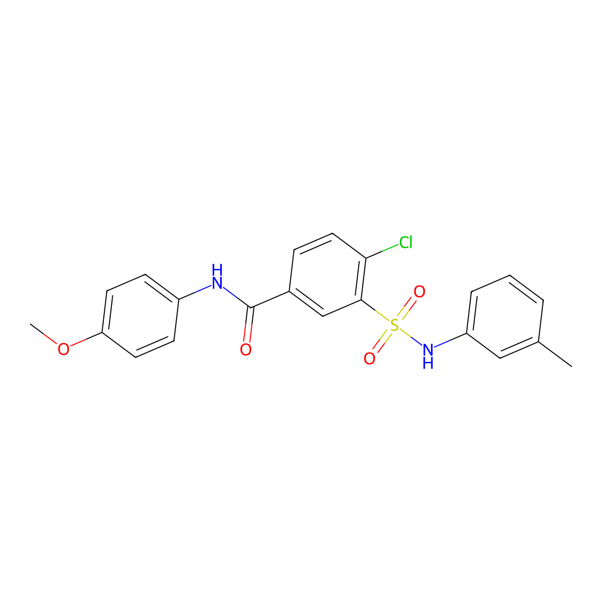 4-chloro-N-(4-methoxyphenyl)-3-(3-toluidinosulfonyl)benzamide molecular structure, CAS 791805-15-7