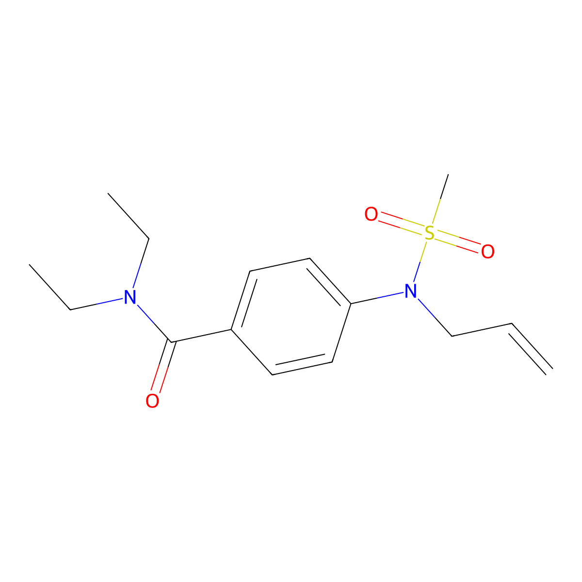 4-[allyl(methylsulfonyl)amino]-N,N-diethylbenzamide molecular structure, CAS 791805-69-1