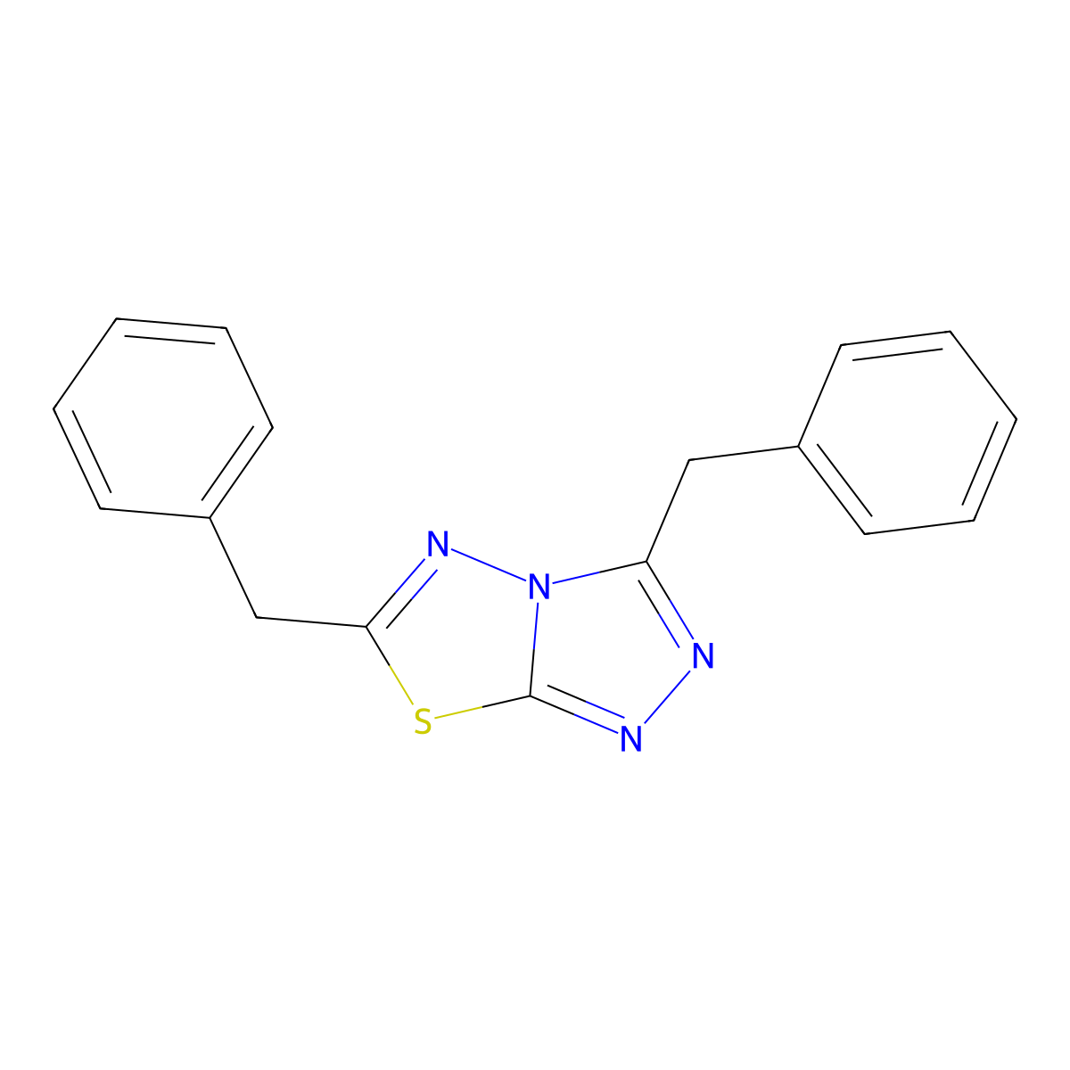 3,6-Dibenzyl[1,2,4]triazolo[3,4-b][1,3,4]thiadiazole molecular structure, CAS 791805-75-9