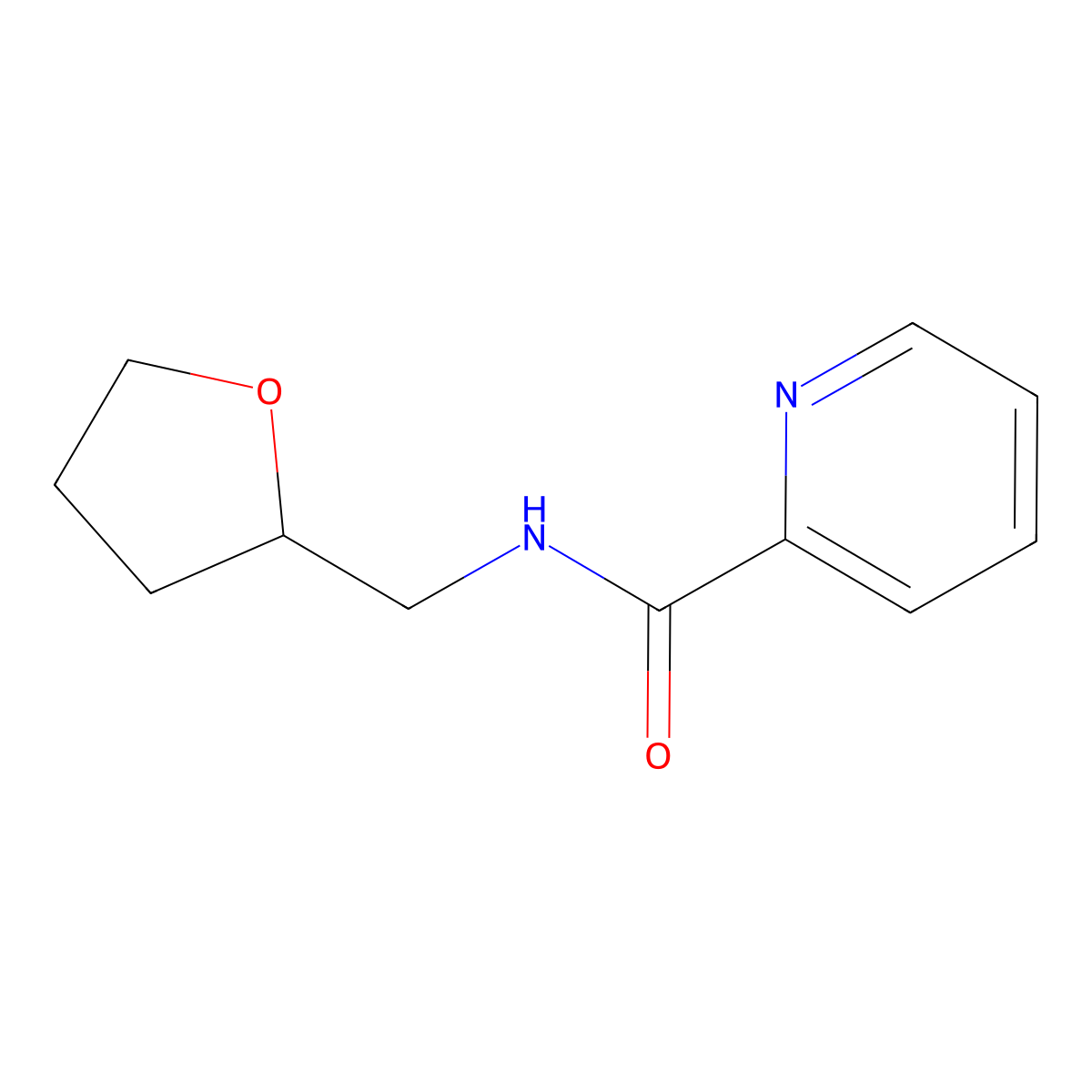 N-(oxolan-2-ylmethyl)pyridine-2-carboxamide molecular structure, CAS 791805-77-1