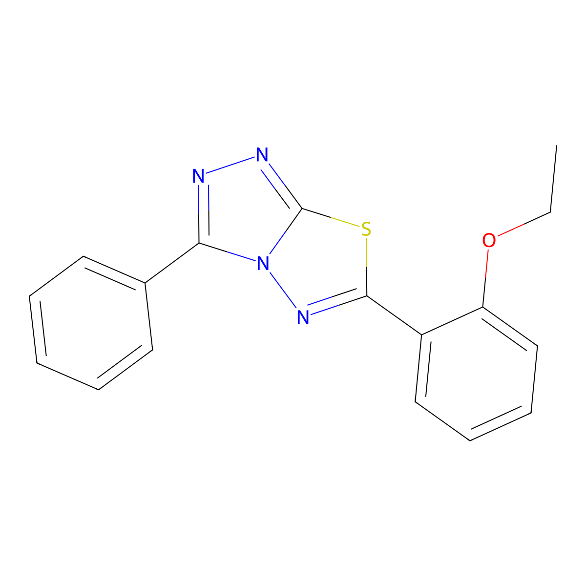 6-(2-Ethoxyphenyl)-3-phenyl[1,2,4]triazolo[3,4-b][1,3,4]thiadiazole molecular structure, CAS 791805-83-9