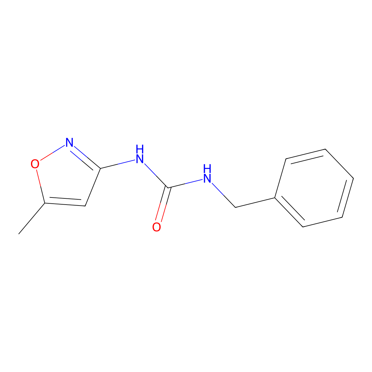 1-Benzyl-3-(5-methylisoxazol-3-yl)urea molecular structure, CAS 791817-34-0