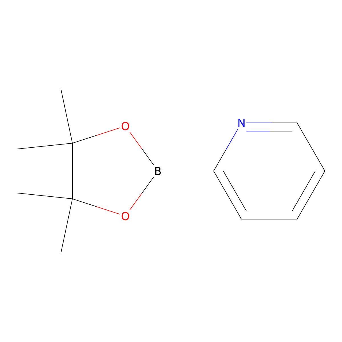 Pyridine-2-boronic acid, pinacol ester molecular structure, CAS 791819-02-8
