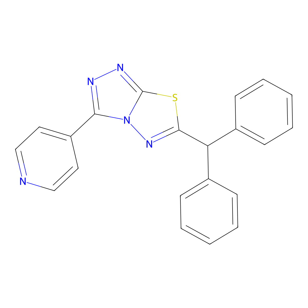 6-Benzhydryl-3-(4-pyridinyl)[1,2,4]triazolo[3,4-b][1,3,4]thiadiazole molecular structure, CAS 791824-09-4