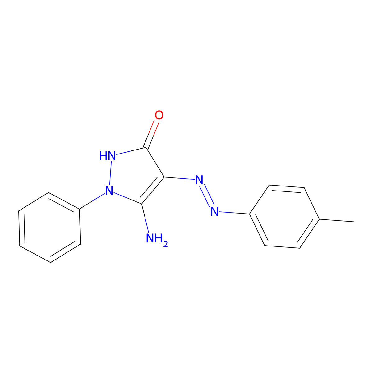 5-Imino-4-[(4-methylphenyl)hydrazinylidene]-1-phenylpyrazolidin-3-one molecular structure, CAS 791825-12-2