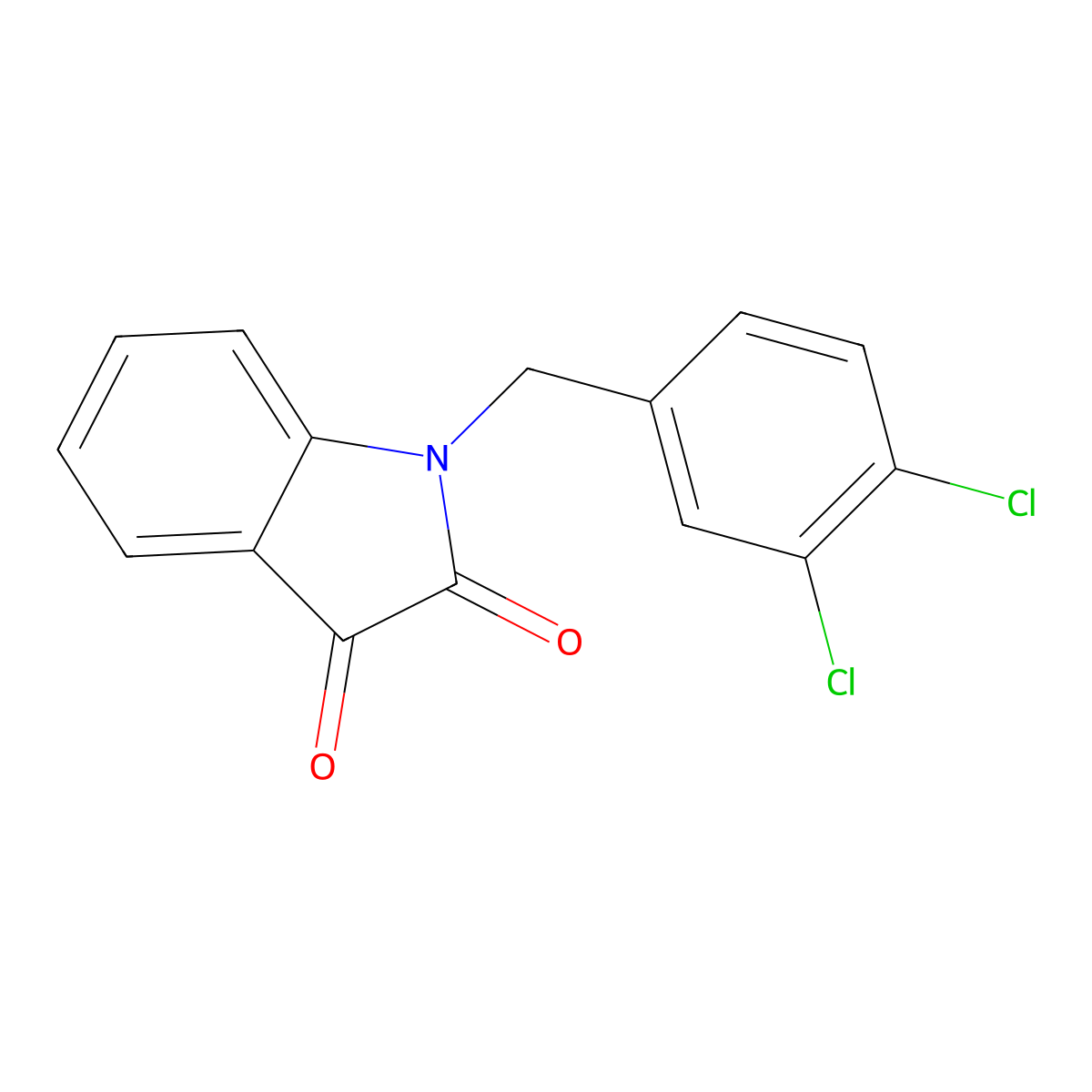 1-(3,4-dichlorobenzyl)-1H-indole-2,3-dione molecular structure, CAS 79183-19-0