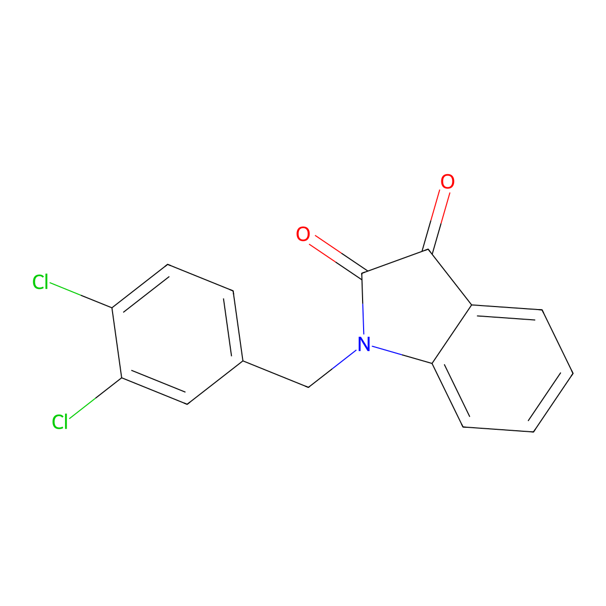 1-(3,4-dichlorobenzyl)-1H-indole-2,3-dione molecular structure, CAS 79183-19-0