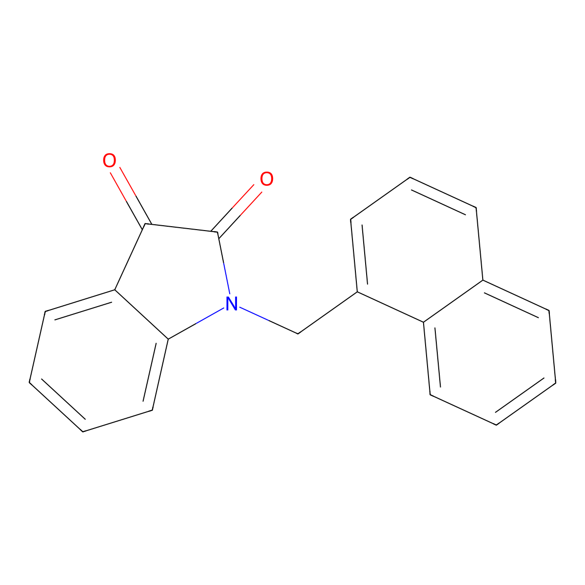 1-(1-naphthylmethyl)-1H-indole-2,3-dione molecular structure, CAS 79183-21-4
