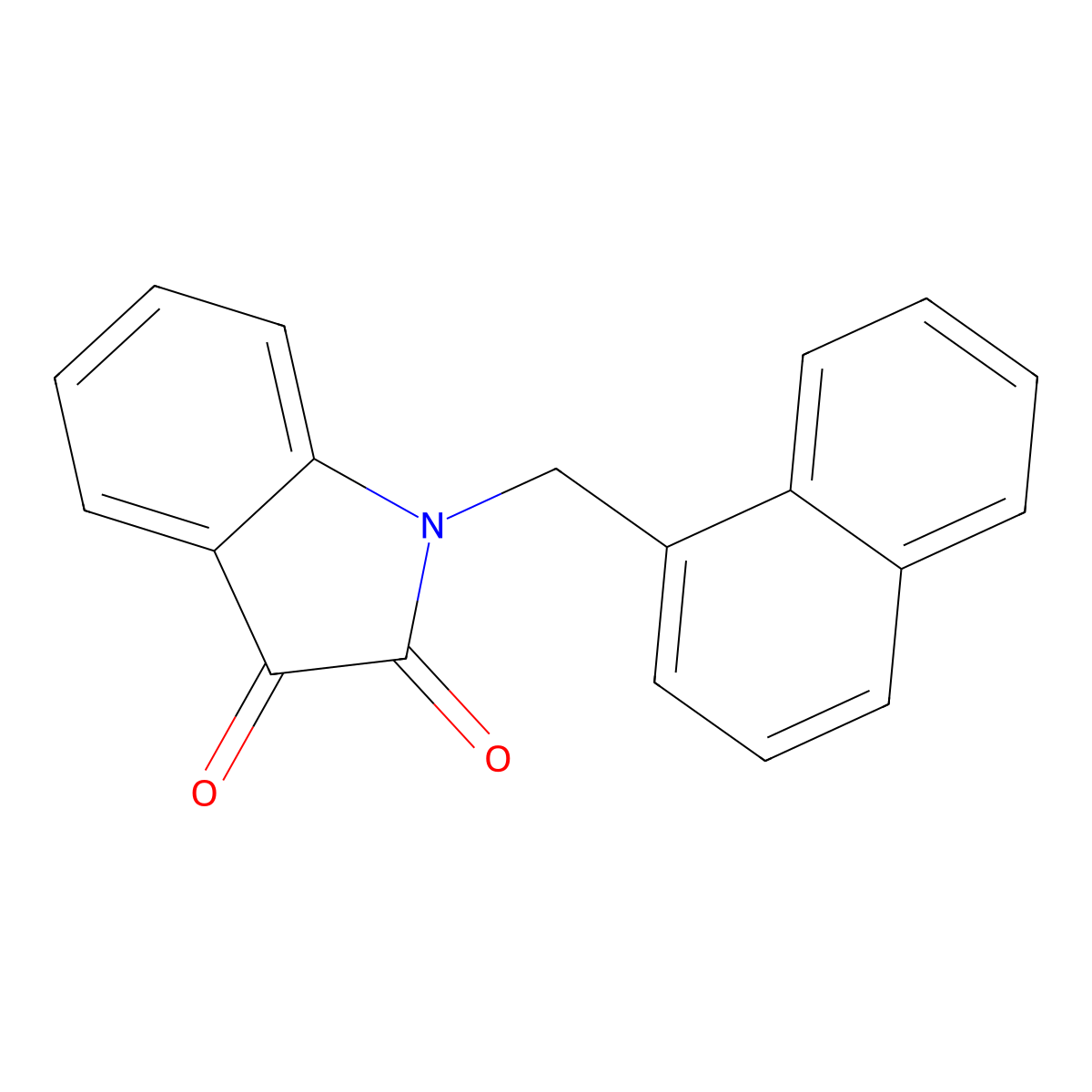 1-(1-naphthylmethyl)-1H-indole-2,3-dione molecular structure, CAS 79183-21-4