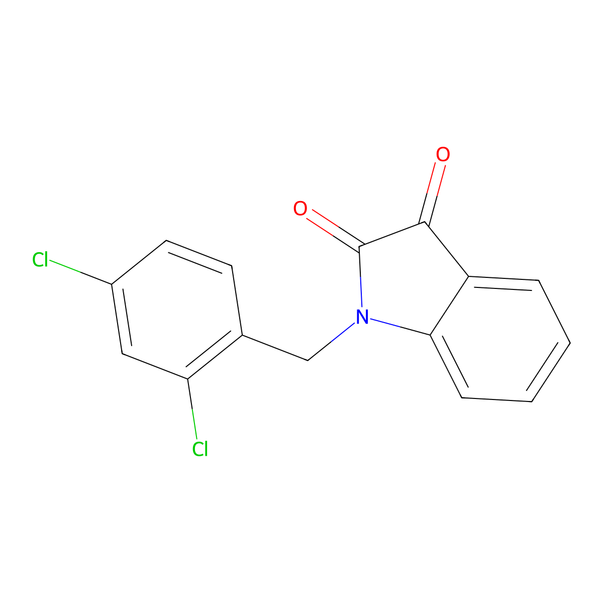 1-(2,4-dichlorobenzyl)-1H-indole-2,3-dione molecular structure, CAS 79183-24-7