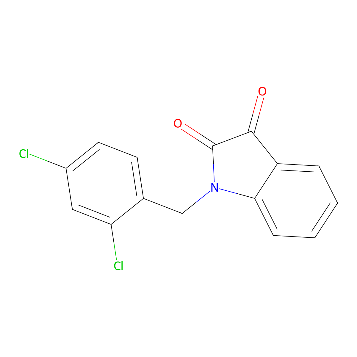 1-(2,4-dichlorobenzyl)-1H-indole-2,3-dione molecular structure, CAS 79183-24-7