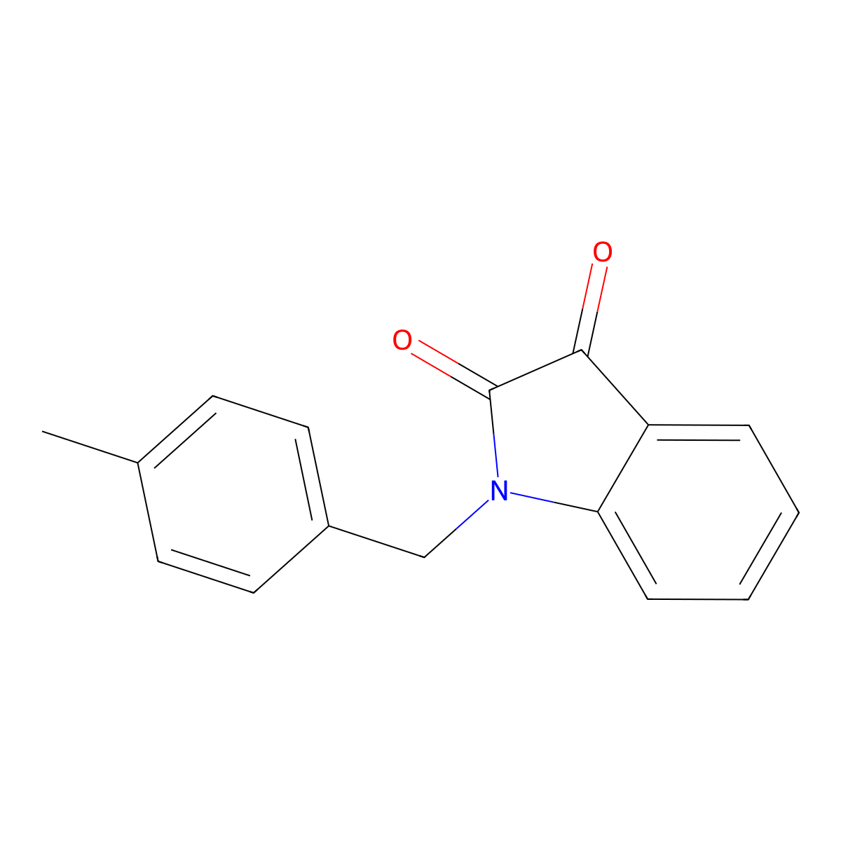 1-(4-methylbenzyl)-1H-indole-2,3-dione molecular structure, CAS 79183-26-9