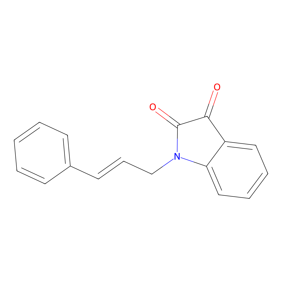 1-(3-Phenyl-2-propen-1-yl)-1H-indole-2,3-dione molecular structure, CAS 79183-27-0