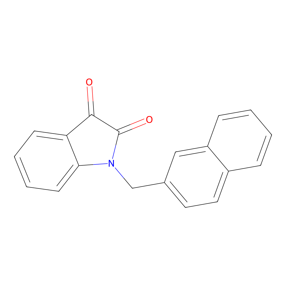 1-(Naphthalen-2-ylmethyl)indole-2,3-dione molecular structure, CAS 79183-43-0