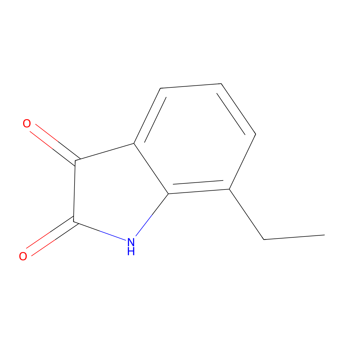 7-ethyl-2,3-dihydro-1H-indole-2,3-dione molecular structure, CAS 79183-65-6