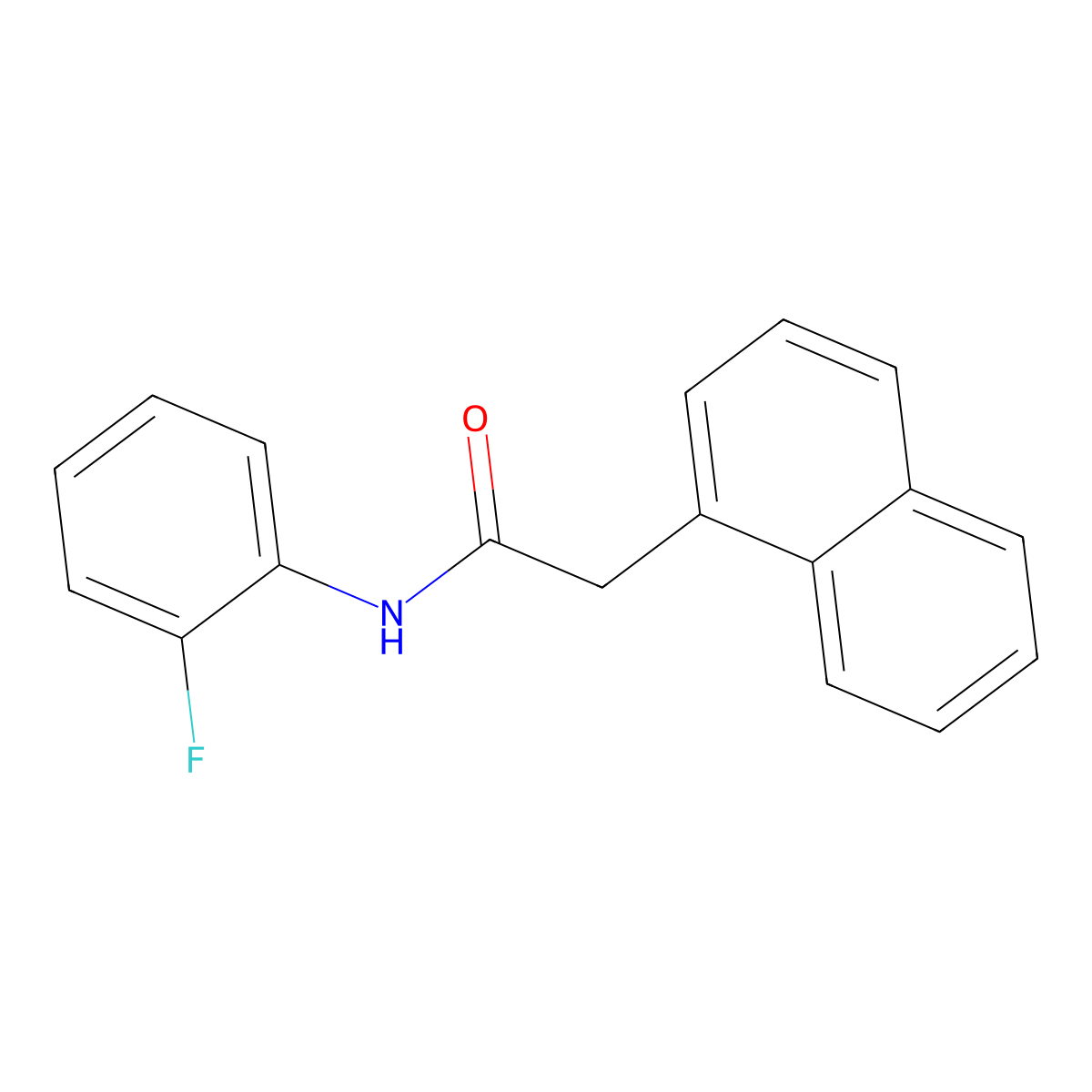 N-(2-fluorophenyl)-2-(1-naphthyl)acetamide molecular structure, CAS 791830-55-2