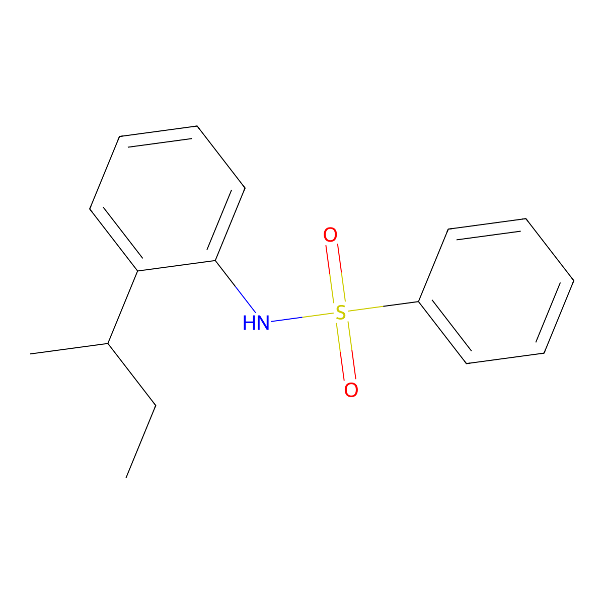 N-(2-sec-butylphenyl)benzenesulfonamide molecular structure, CAS 791830-73-4