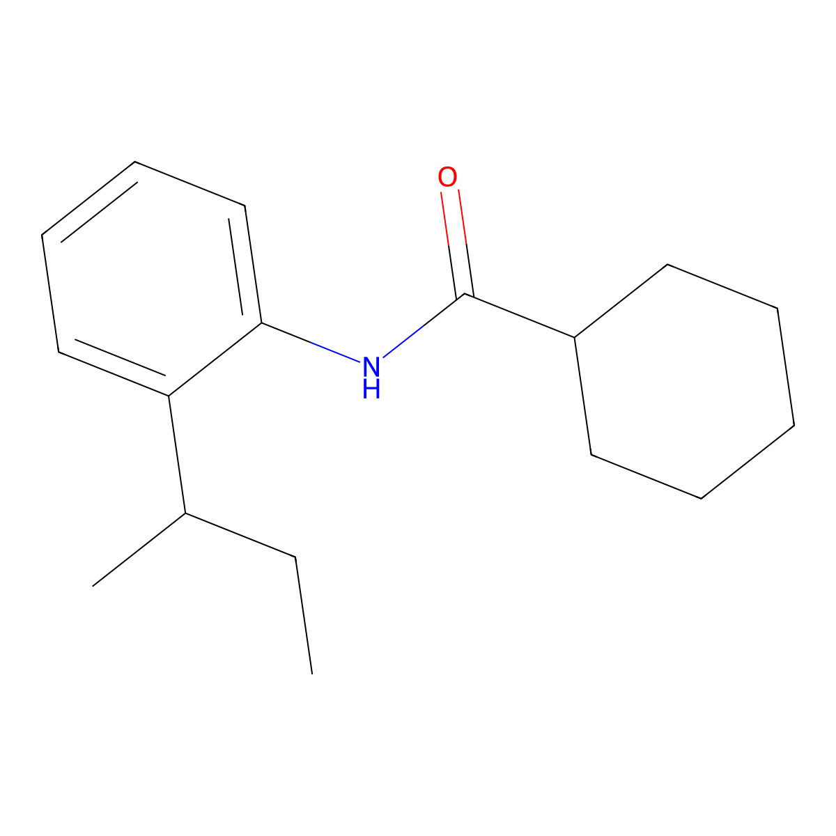 N-(2-sec-butylphenyl)cyclohexanecarboxamide molecular structure, CAS 791830-85-8