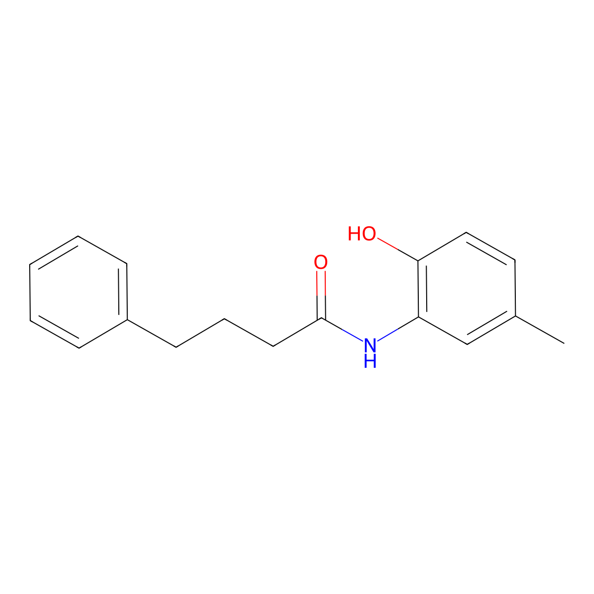 N-(2-hydroxy-5-methylphenyl)-4-phenylbutanamide molecular structure, CAS 791830-98-3