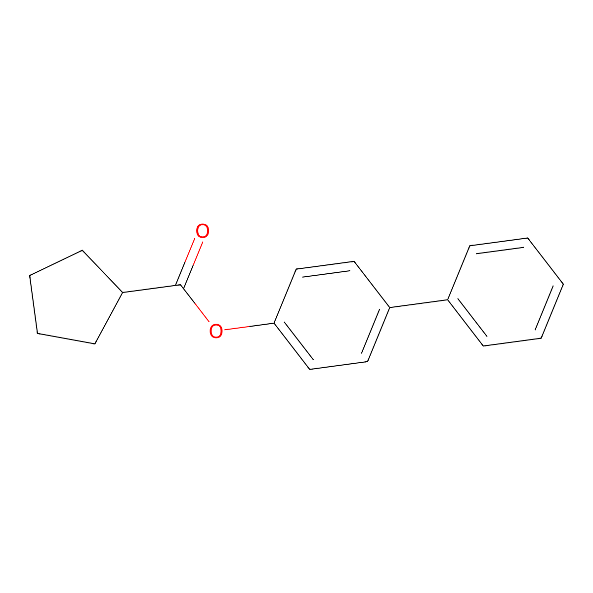 [1,1'-Biphenyl]-4-yl cyclopentanecarboxylate molecular structure, CAS 791831-02-2