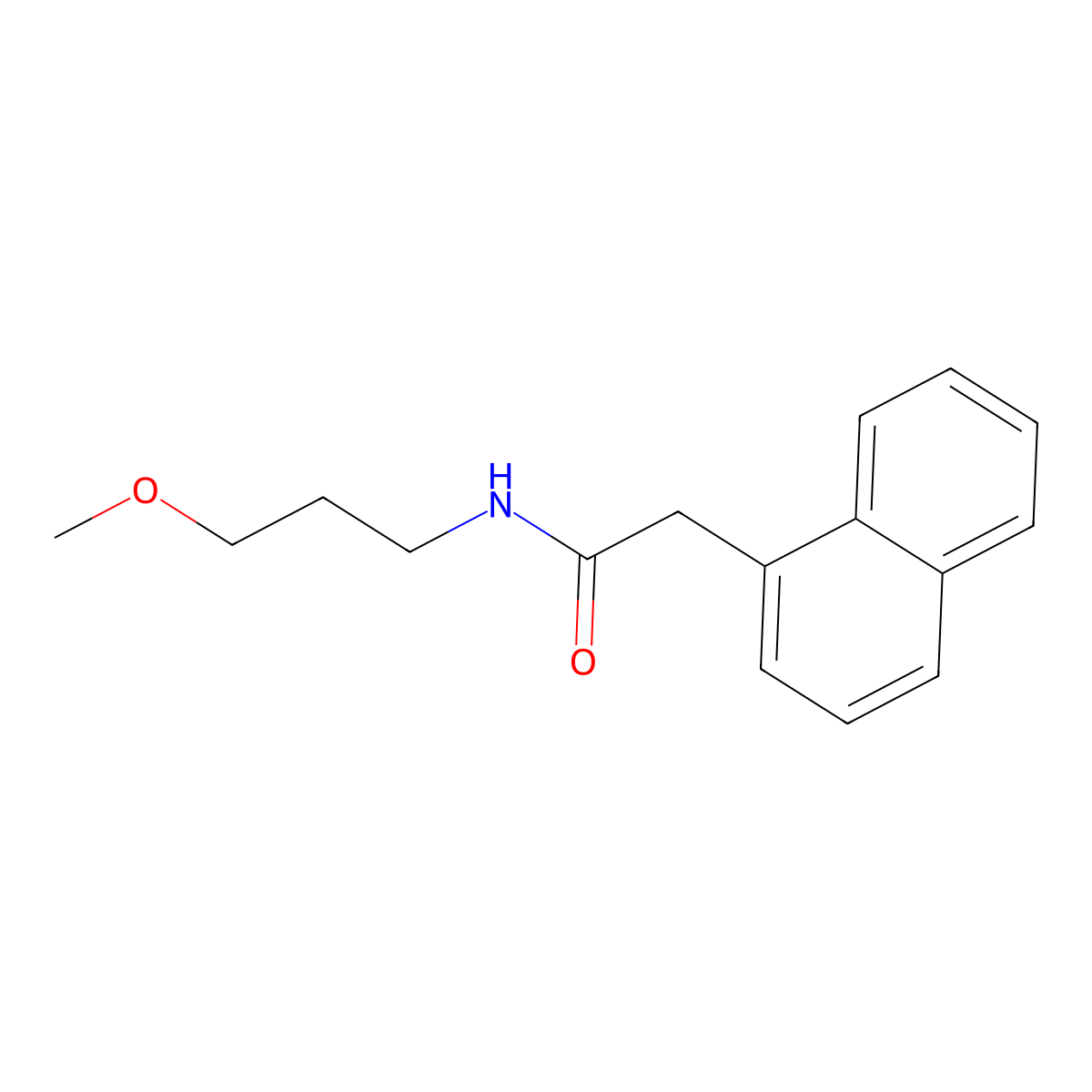 N-(3-methoxypropyl)-2-(1-naphthyl)acetamide molecular structure, CAS 791831-14-6