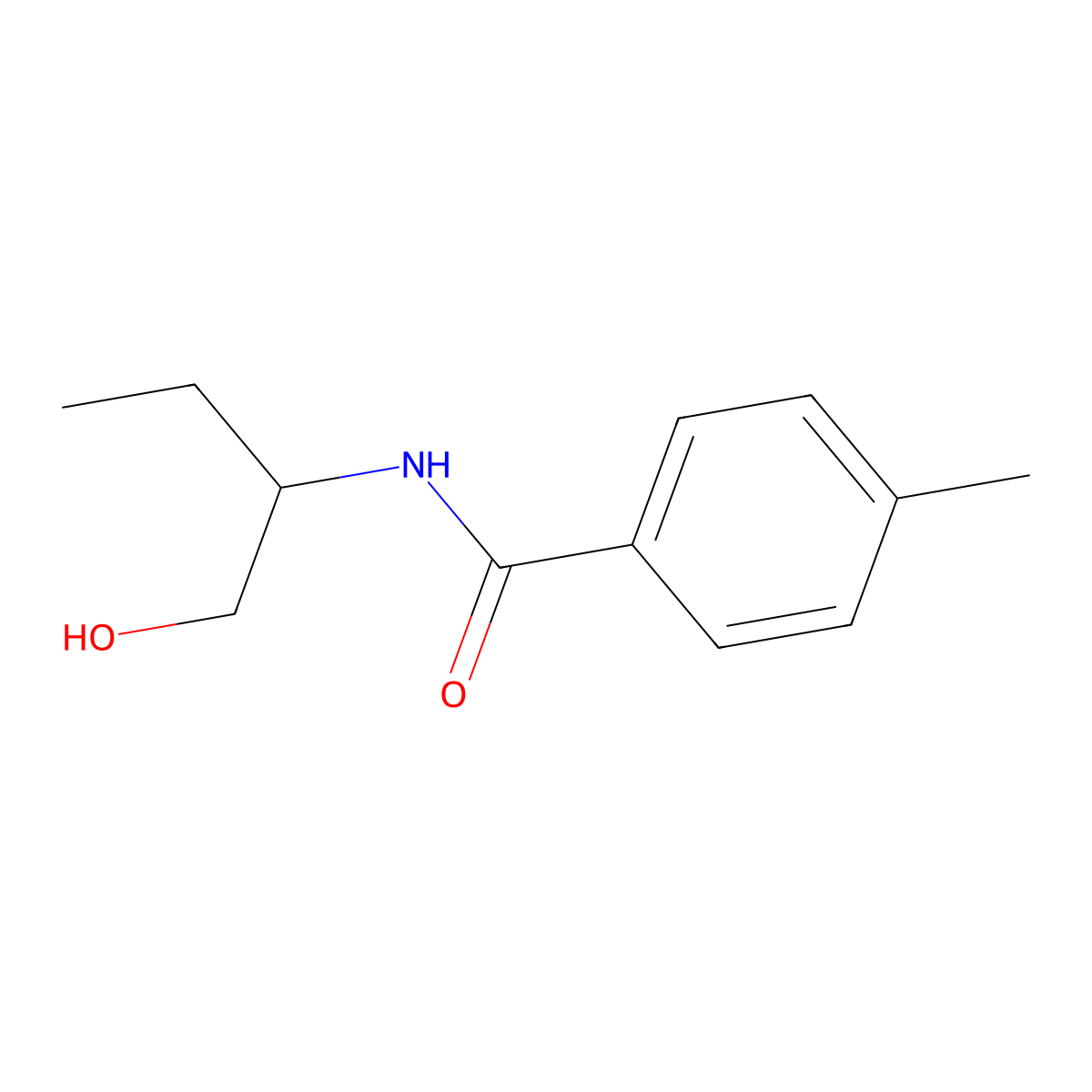 N-(1-Hydroxy-2-butanyl)-4-methylbenzamide molecular structure, CAS 791831-18-0
