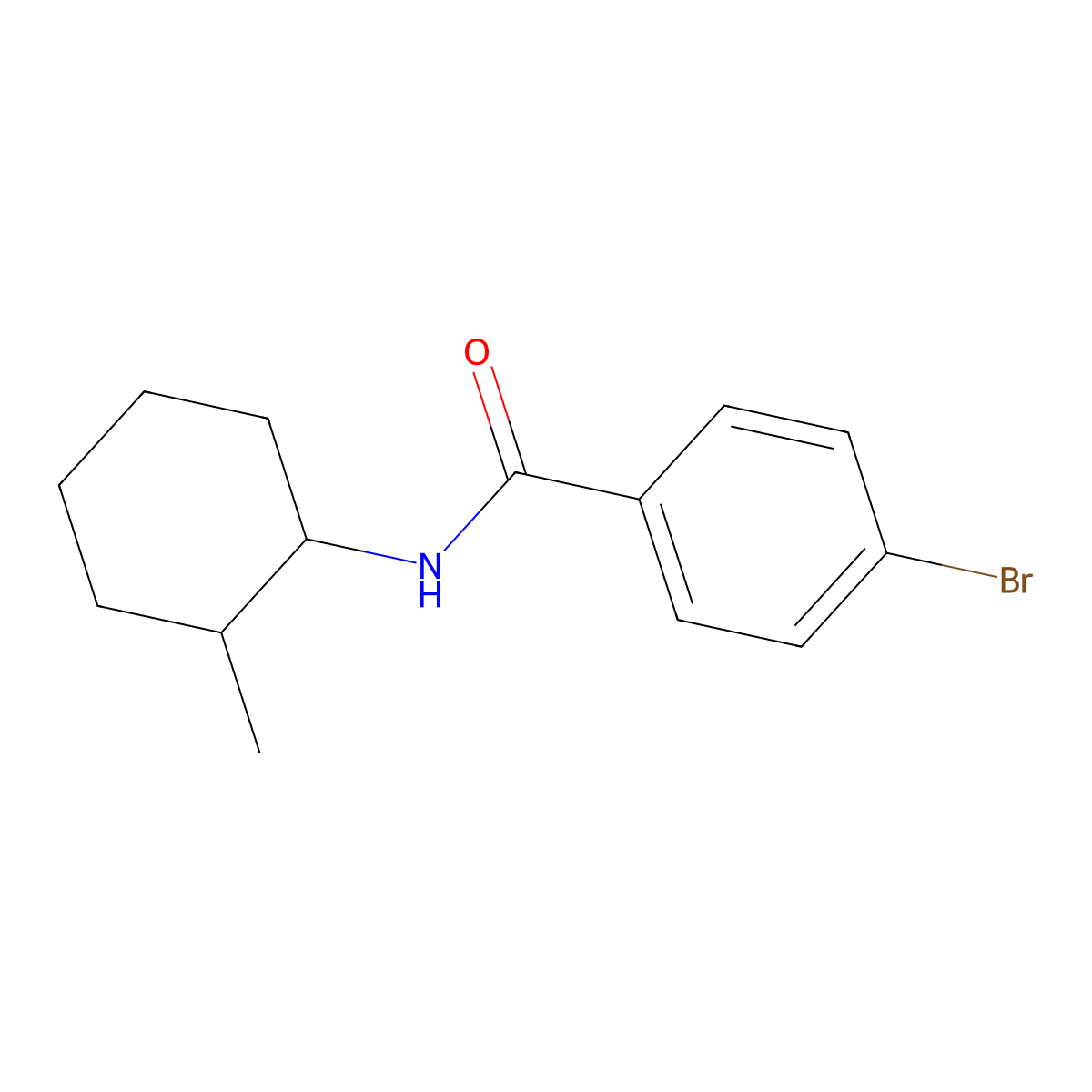 4-bromo-N-(2-methylcyclohexyl)benzamide molecular structure, CAS 791831-20-4