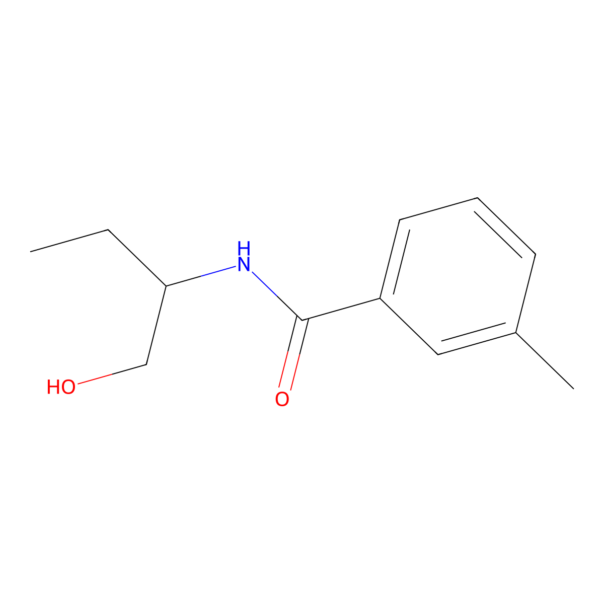 N-(1-hydroxybutan-2-yl)-3-methylbenzamide molecular structure, CAS 791831-61-3