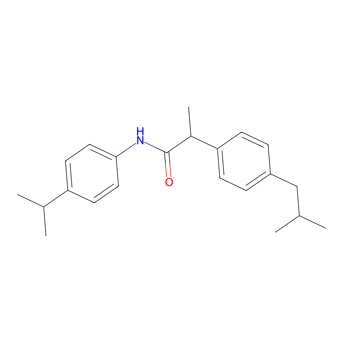 2-(4-isobutylphenyl)-N-(4-isopropylphenyl)propanamide molecular structure, CAS 791831-71-5