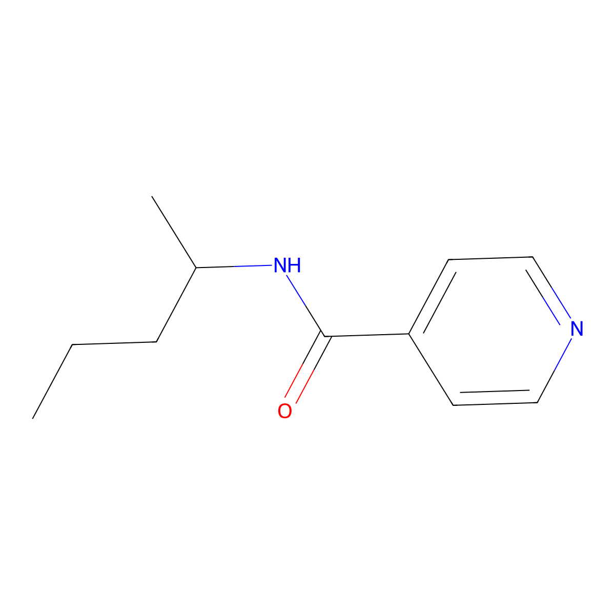 N-(1-methylbutyl)isonicotinamide molecular structure, CAS 791832-29-6