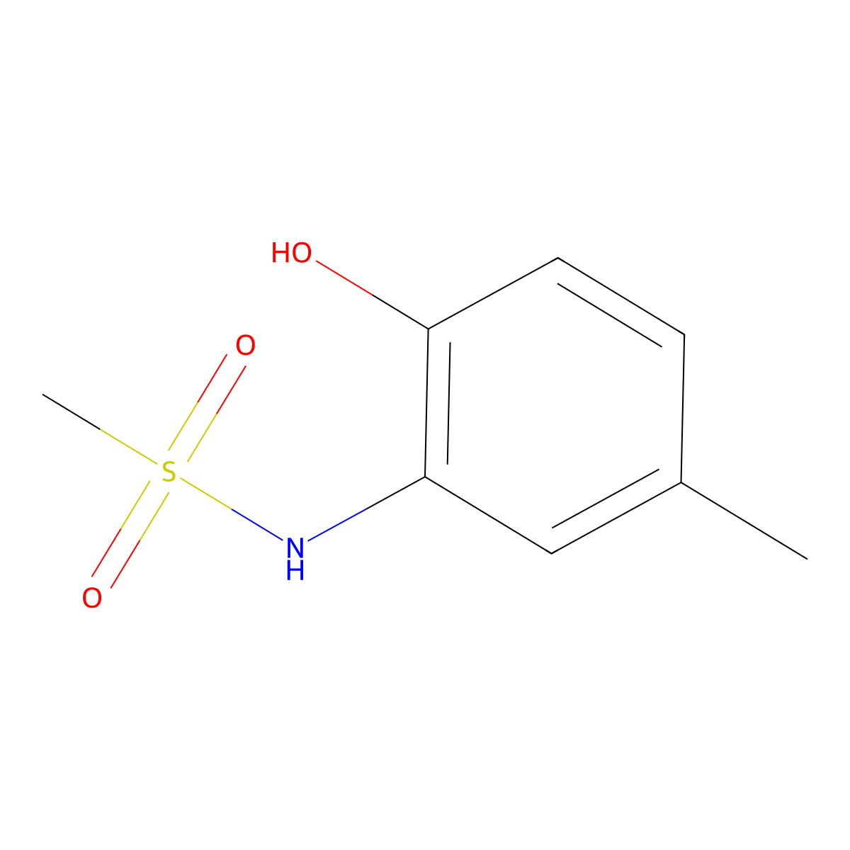 N-(2-hydroxy-5-methylphenyl)methanesulfonamide molecular structure, CAS 791840-51-2