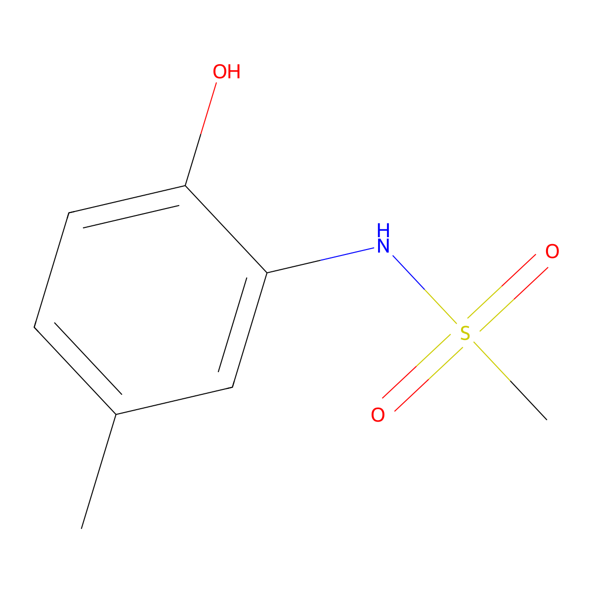 N-(2-hydroxy-5-methylphenyl)methanesulfonamide molecular structure, CAS 791840-51-2