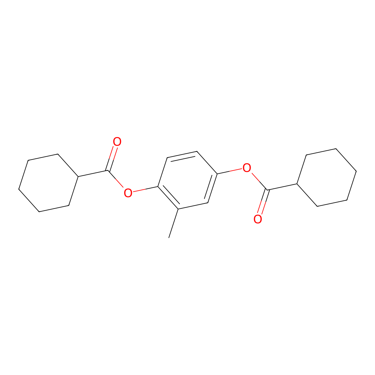 4-[(Cyclohexylcarbonyl)oxy]-2-methylphenyl cyclohexanecarboxylate molecular structure, CAS 791840-57-8