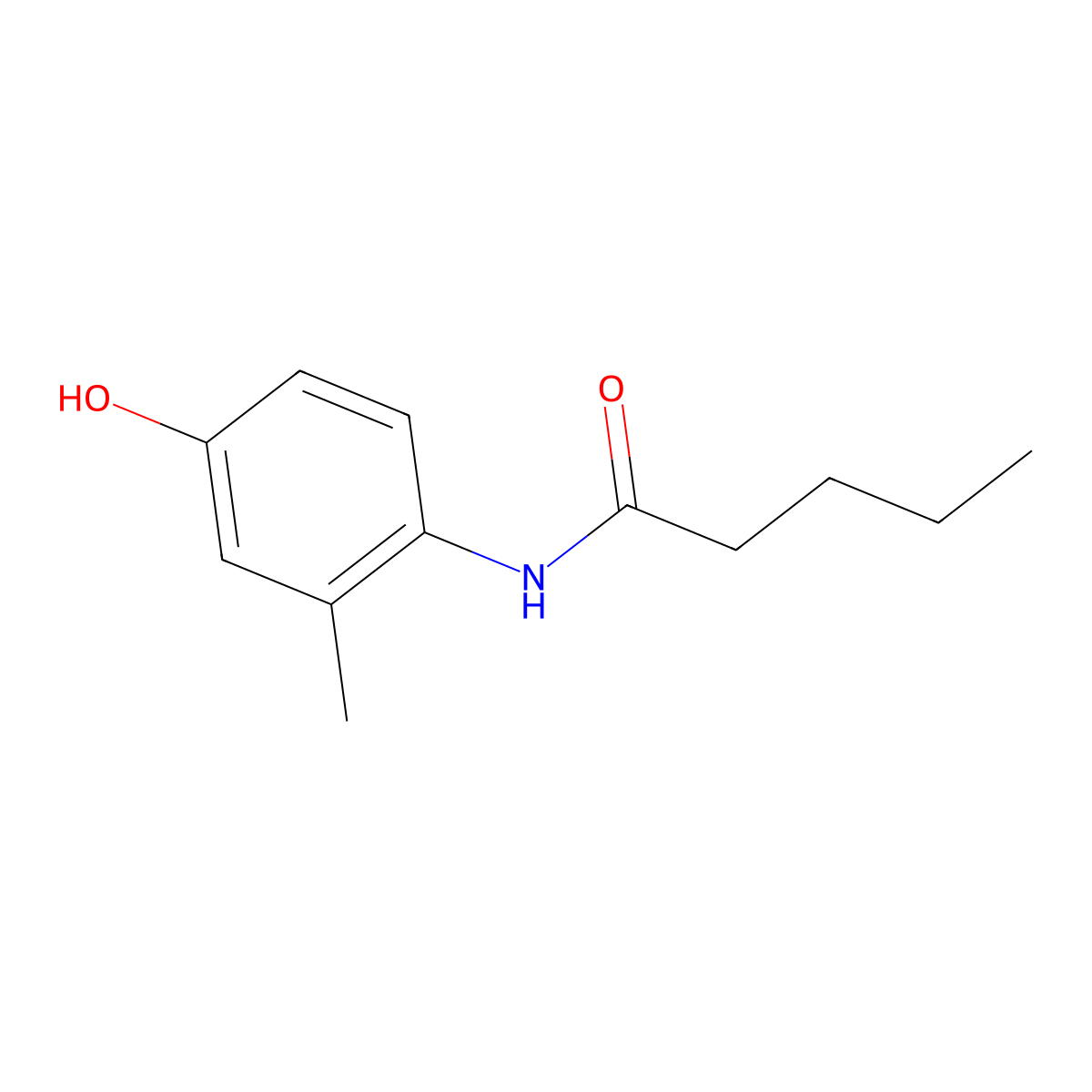 N-(4-hydroxy-2-methylphenyl)pentanamide molecular structure, CAS 791840-73-8