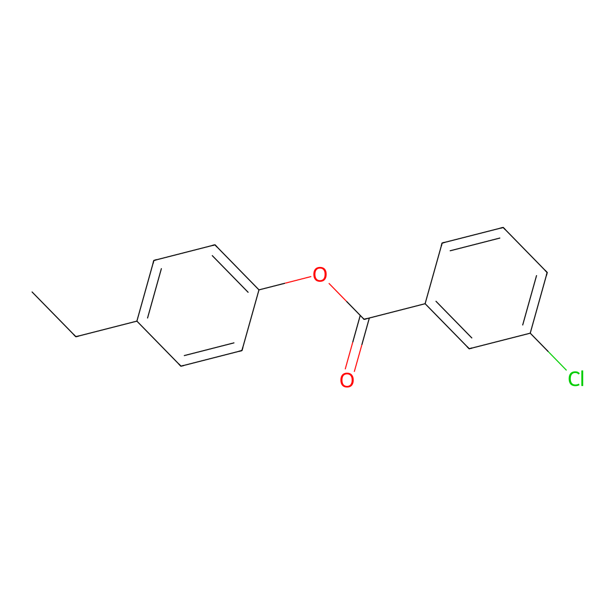 4-Ethylphenyl 3-chlorobenzoate molecular structure, CAS 791840-74-9