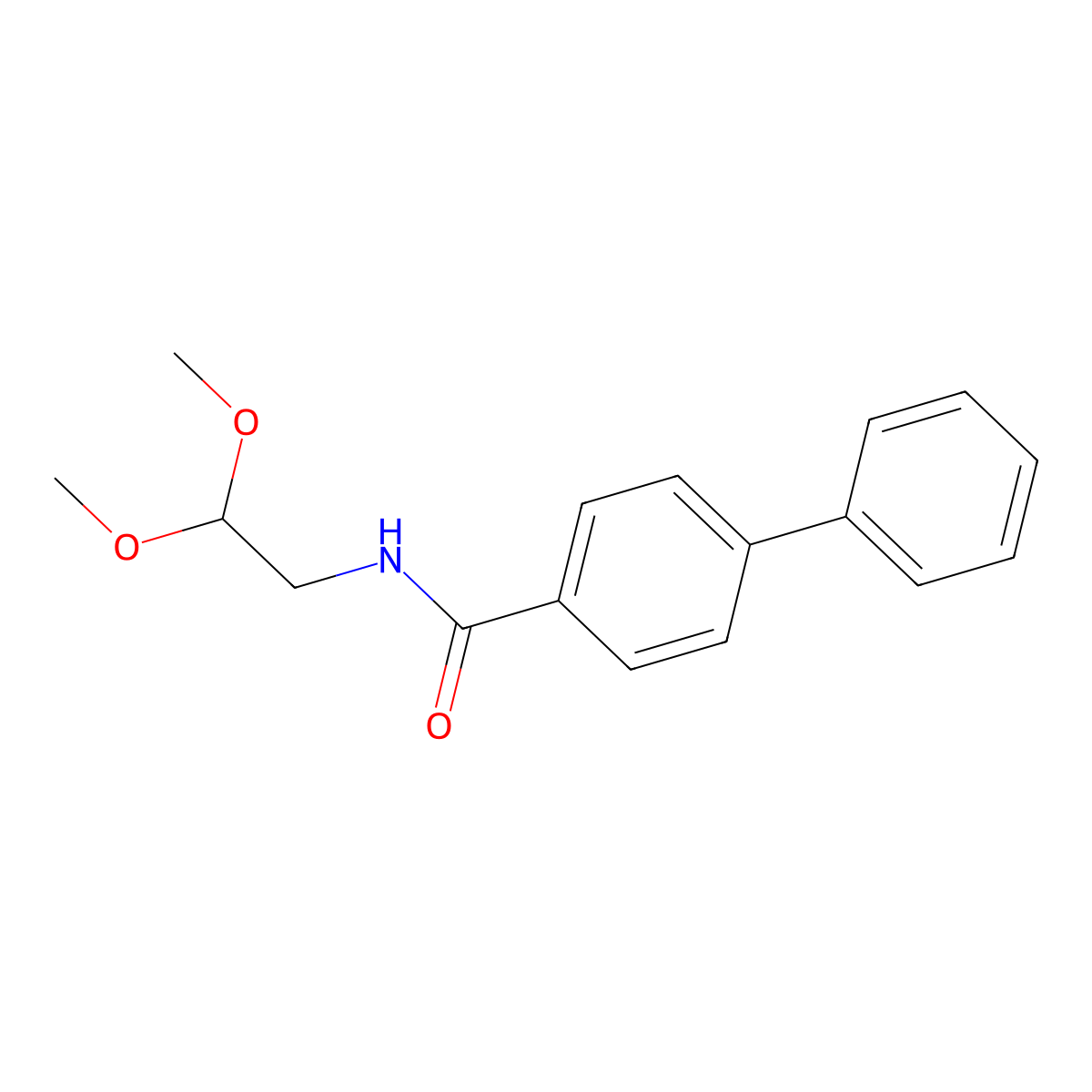 N-(2,2-dimethoxyethyl)[1,1'-biphenyl]-4-carboxamide molecular structure, CAS 791840-81-8