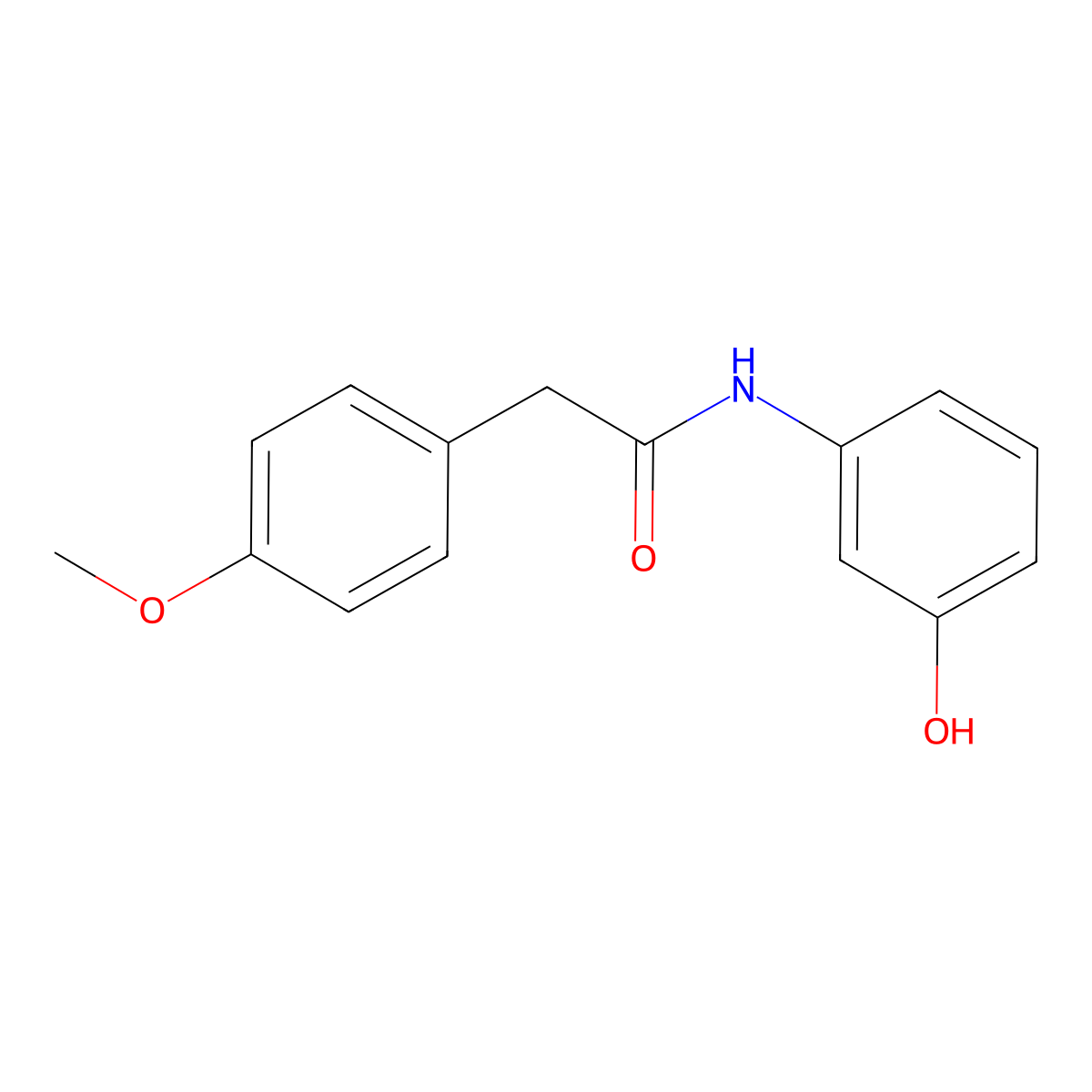 N-(3-hydroxyphenyl)-2-(4-methoxyphenyl)acetamide molecular structure, CAS 791840-86-3