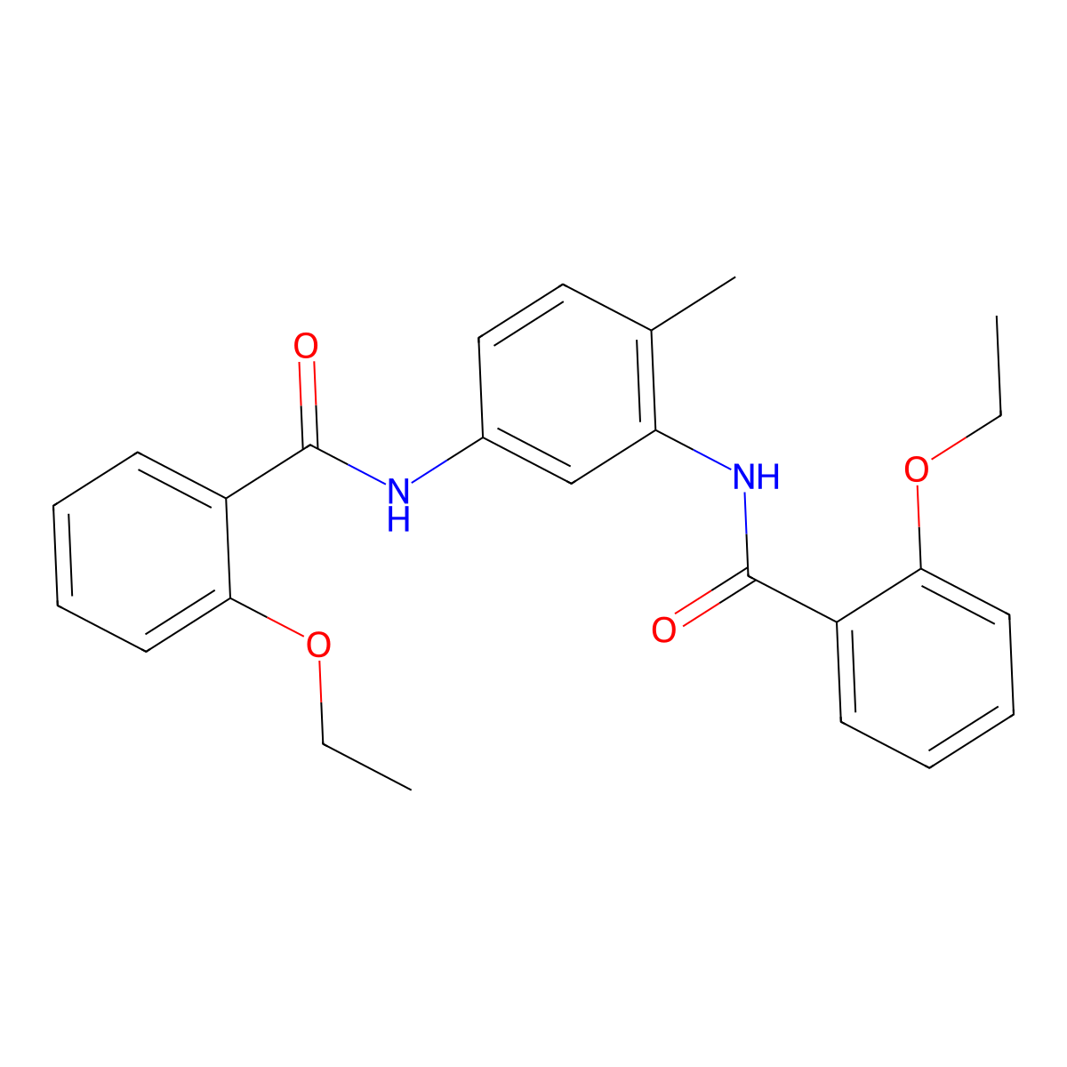 2-ethoxy-N-[3-[(2-ethoxybenzoyl)amino]-4-methylphenyl]benzamide molecular structure, CAS 791840-91-0